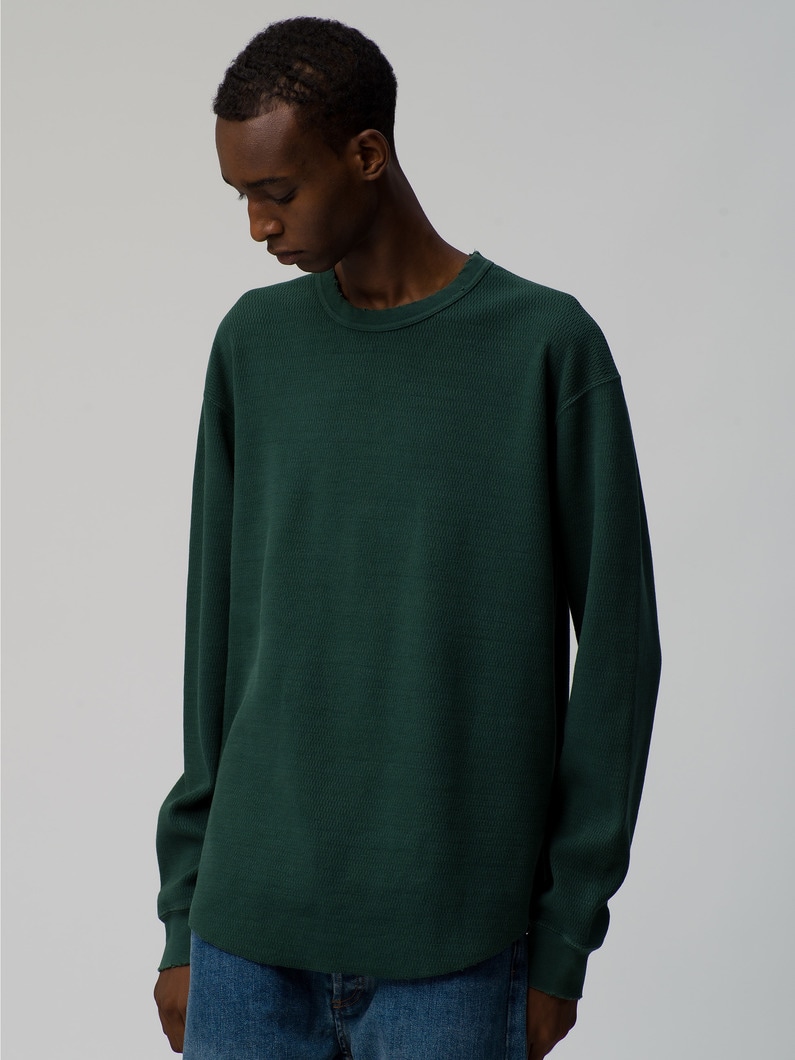 Damage Thermal Crew Neck Pullover 詳細画像 green 1