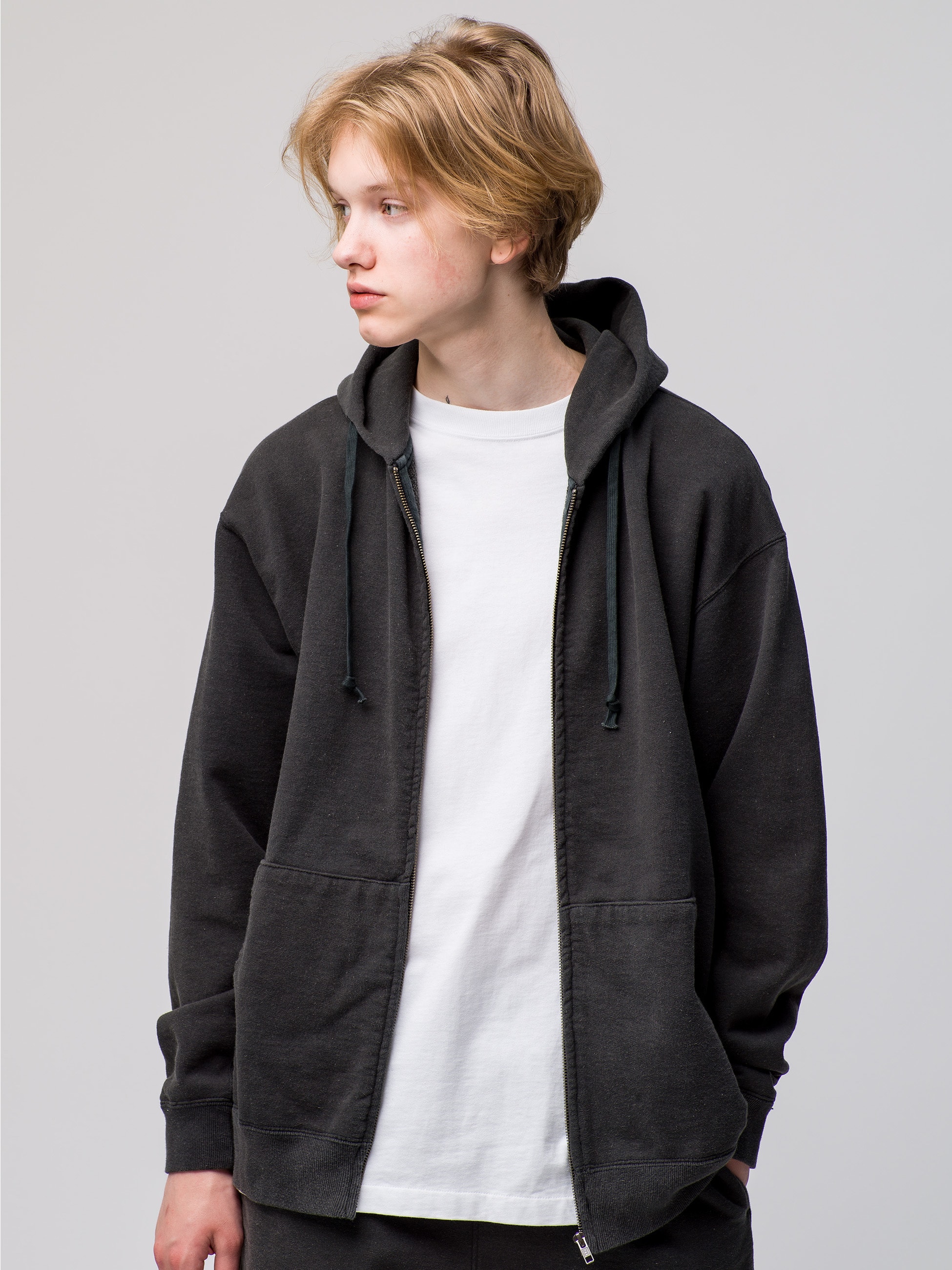 Basic Crew Neck Zip Hoodie｜RHC(アール 