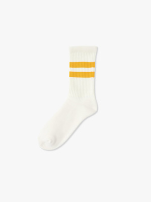 Line Socks (red/yellow/green/blue/navy/black) 詳細画像 yellow