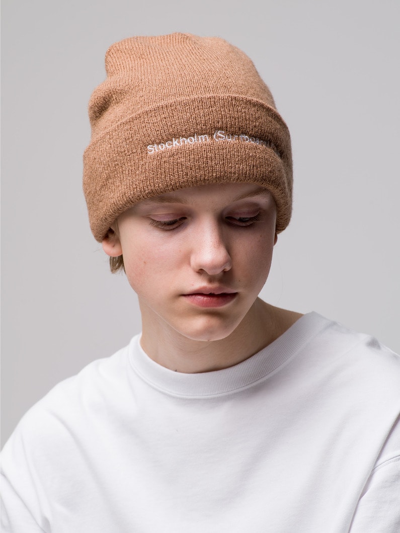 Embroidery Beanie 詳細画像 brown 1