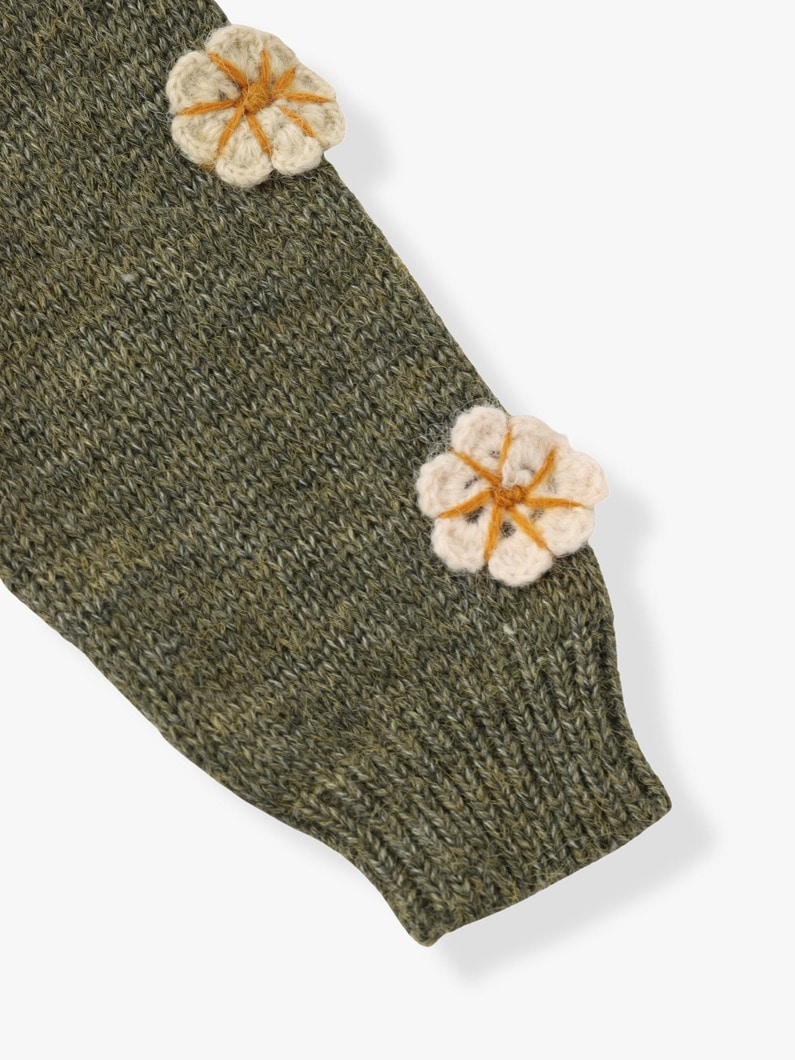 Crochet Flower Cardigan Set 詳細画像 gray 5