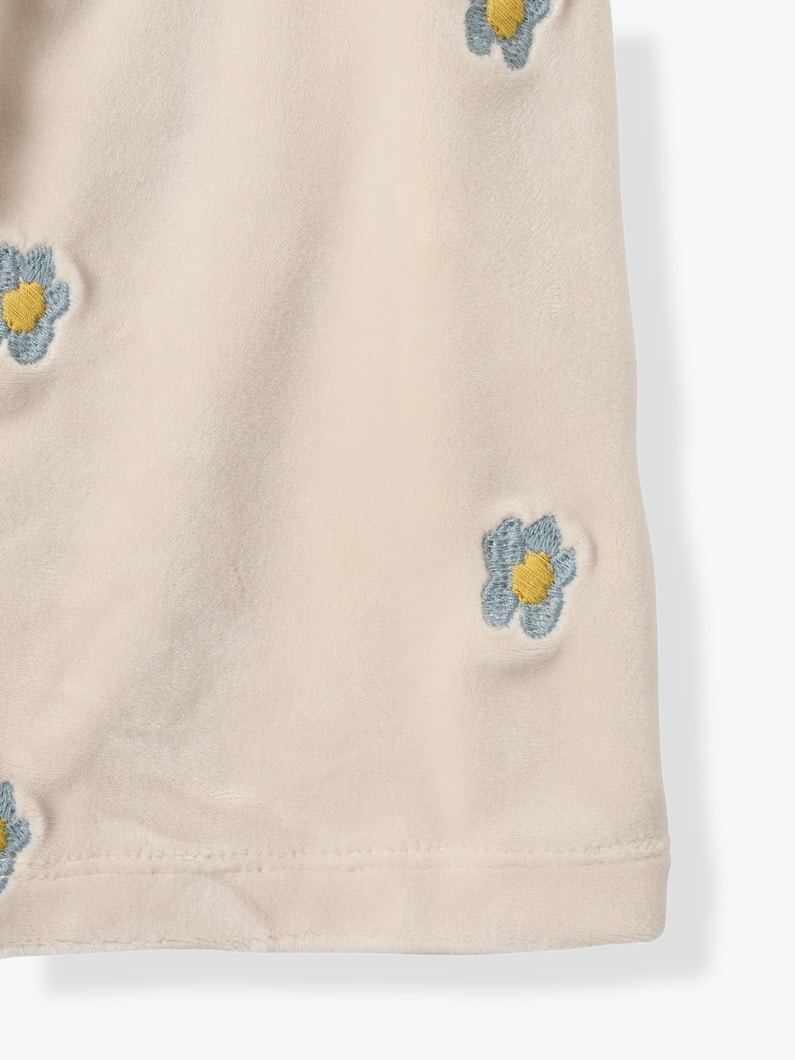 Embroidery Daisy Velour Fleece Dress 詳細画像 cream 5