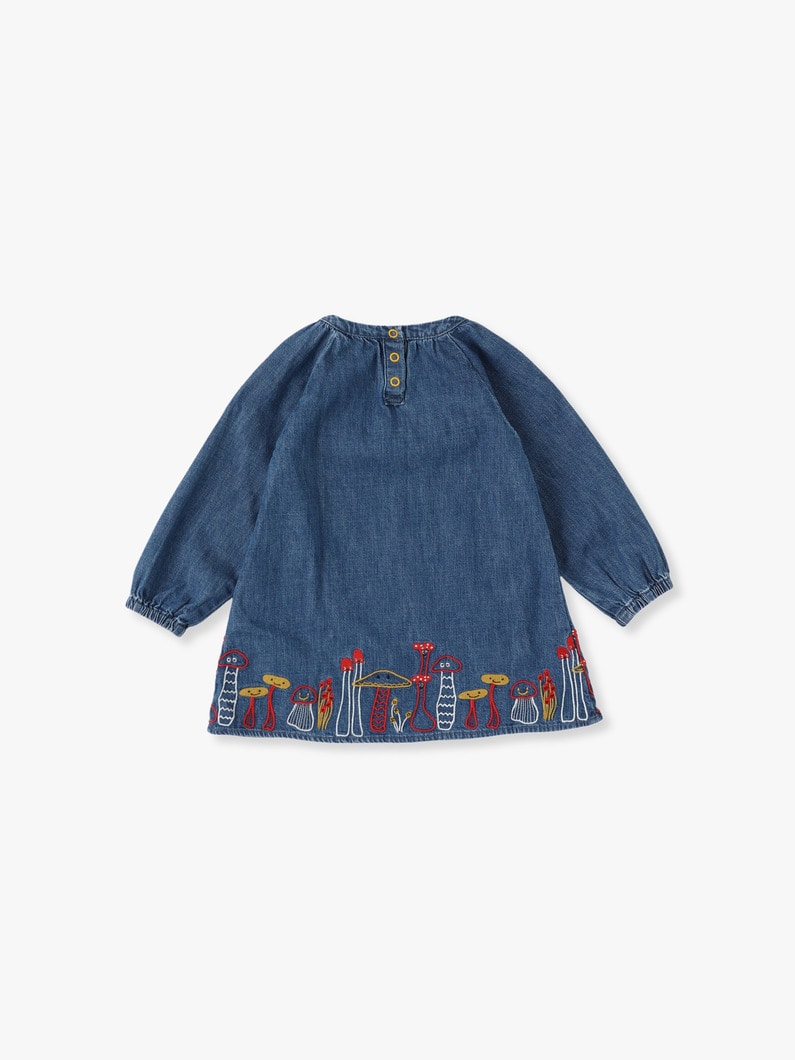 Embroidery Denim Dress 詳細画像 blue 2