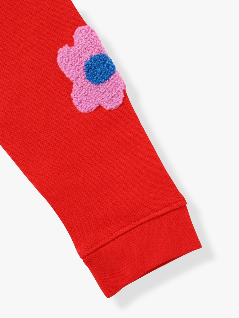 Flower Embroidery Fleece Dress 詳細画像 red 4