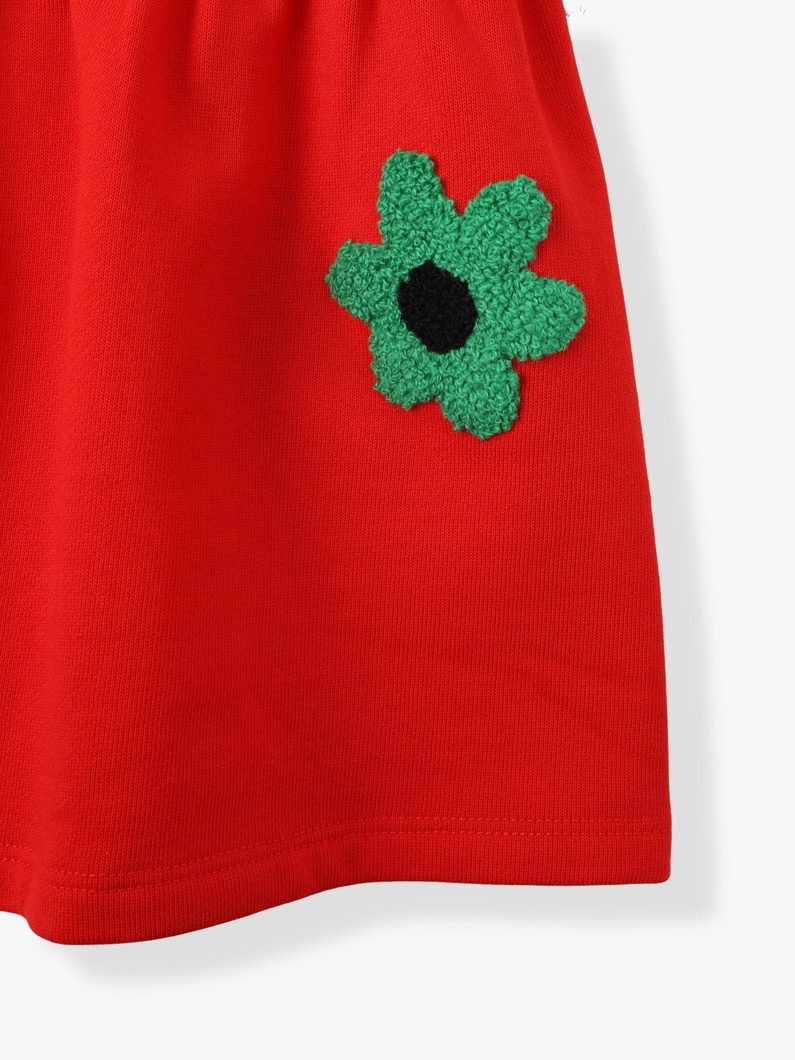 Flower Embroidery Fleece Dress 詳細画像 red 6