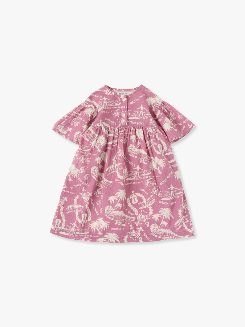 Aloha Print Dress 詳細画像 pink 1