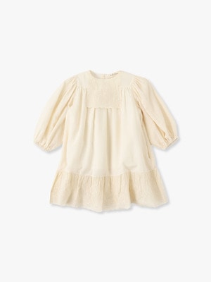 Embroidery Flare Dress 詳細画像 off white