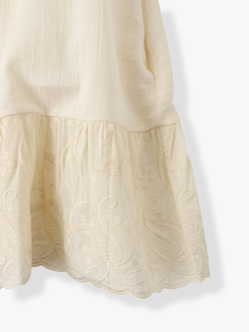 Embroidery Flare Dress 詳細画像 off white 6