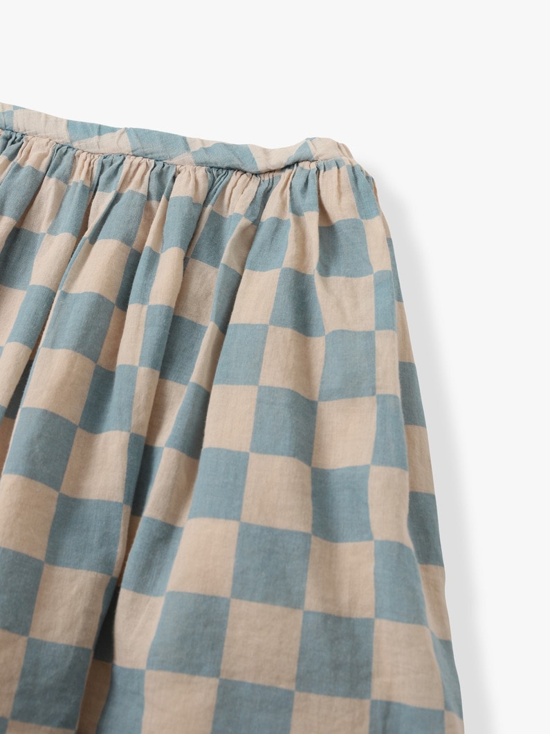 Checked Voile Skirt 詳細画像 blue 4