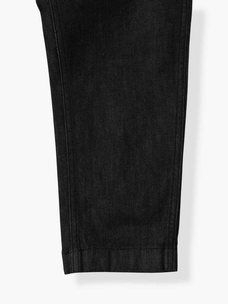 Highrise Tapered Denim Pants(Black) 詳細画像 black 6