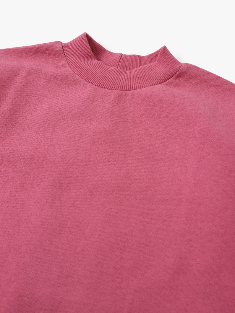 Cotton Mock Neck Pullover 詳細画像 pink 6