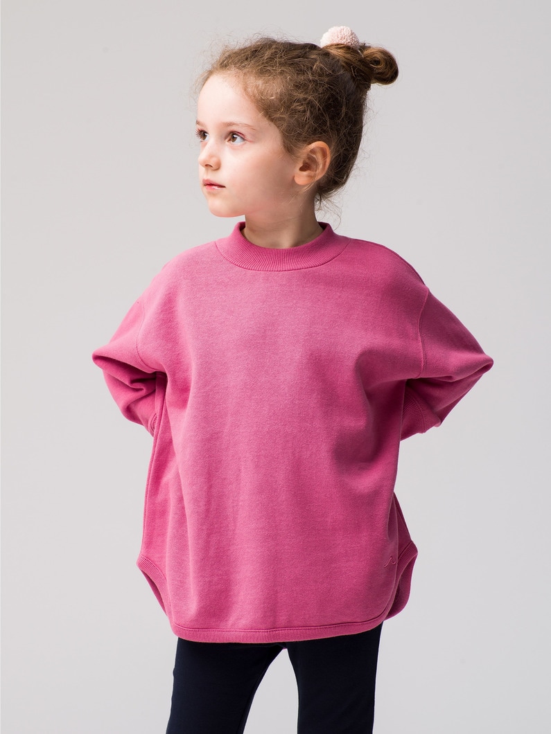 Cotton Mock Neck Pullover 詳細画像 pink 1