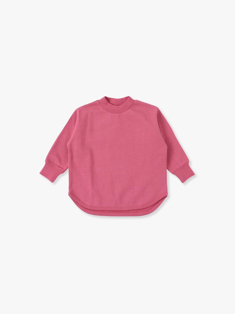 Cotton Mock Neck Pullover 詳細画像 pink 4
