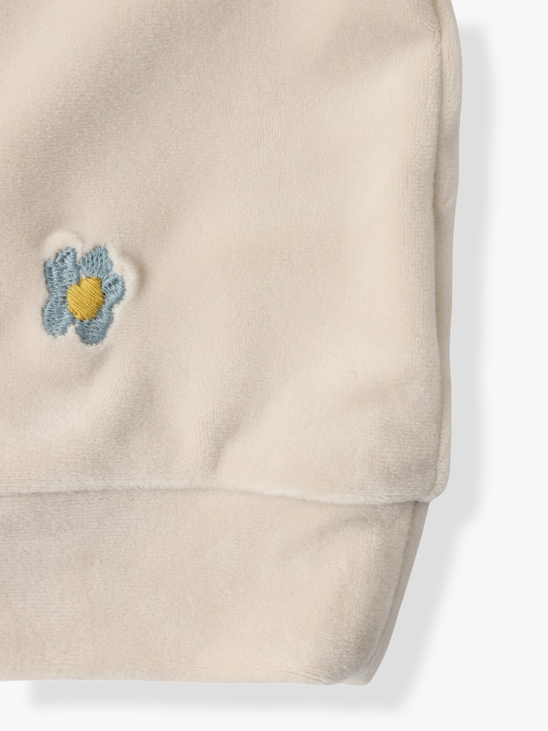 Daisy Embroidery Velour Fleece Sweat Shirt 詳細画像 cream 5