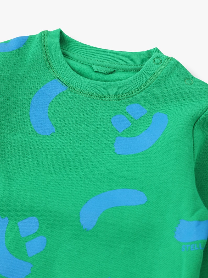 Smile Printed Sweat Shirt 詳細画像 green 3