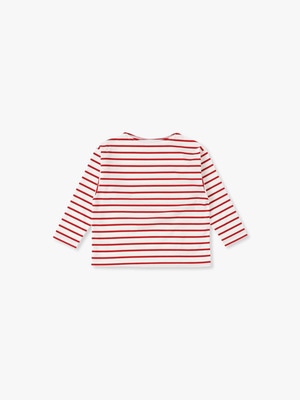 Kids Striped Pullover(1-2) 詳細画像 red
