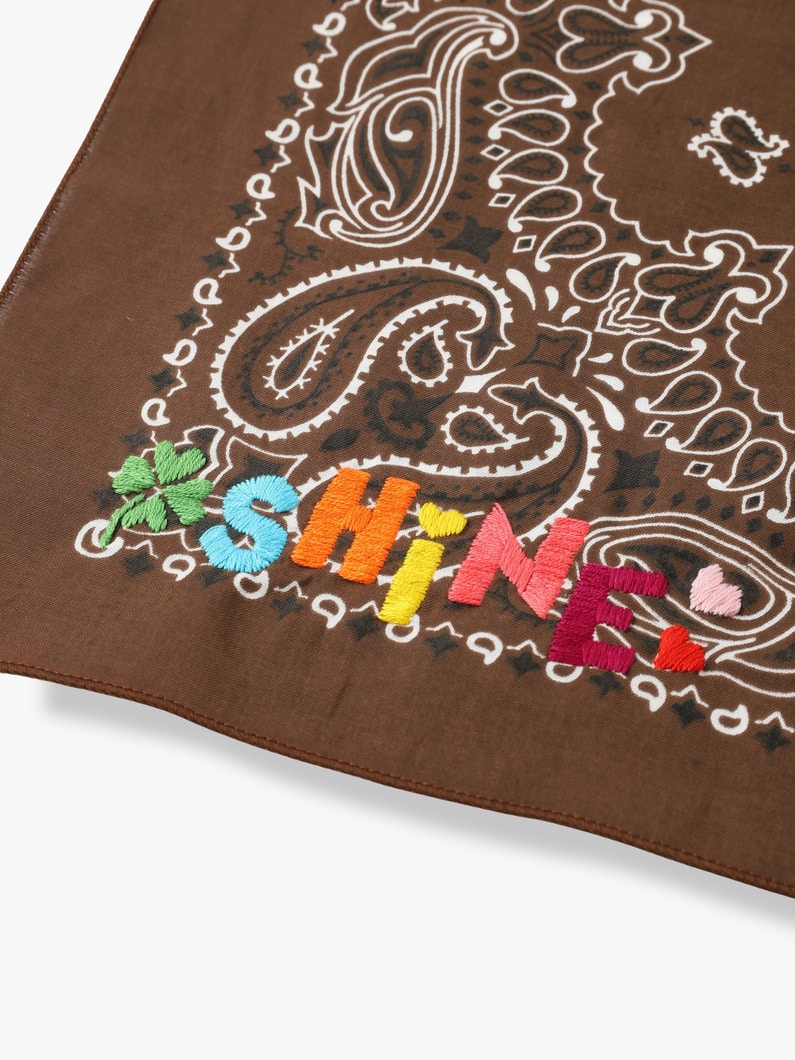 Embroidery Bandana (SHiNE) 詳細画像 brown 3