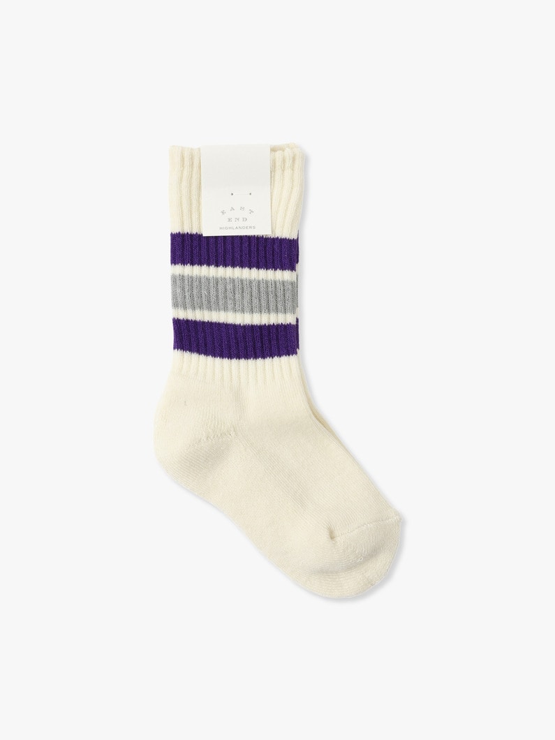 Line Short Rib Socks 詳細画像 purple 1