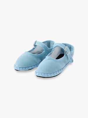 Velvet Mary Jane Flat Shoes 詳細画像 light blue
