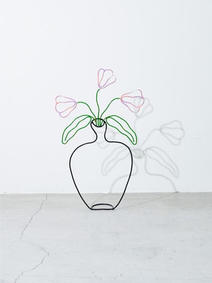 Purple Tulip Black Vase Art 詳細画像 other