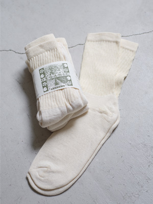 3 Pack Organic Regular Crew Socks 詳細画像 cream