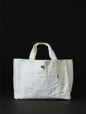 Canvas Logo Tote Bag (L) 詳細画像 white