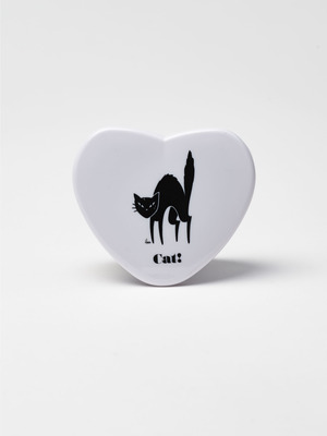 Black Cat Heart Mirror (Ron Herman) 詳細画像 white
