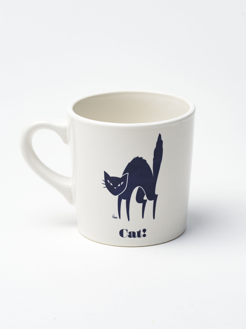 Black Cat Holiday Mug (Ron Herman) 詳細画像 white 1