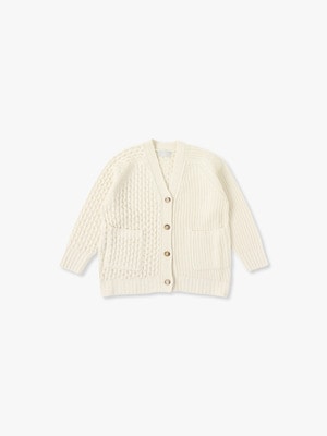 Cable Mix Knit Cardigan 詳細画像 ivory