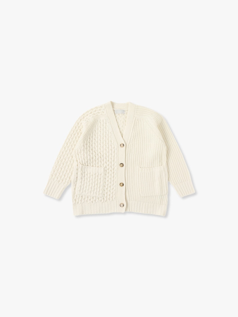 Cable Mix Knit Cardigan 詳細画像 ivory 1