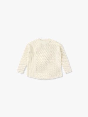 Cable Mix Knit Top 詳細画像 ivory