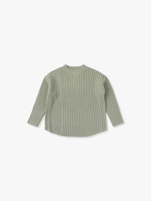 Cable Mix Knit Top 詳細画像 light green