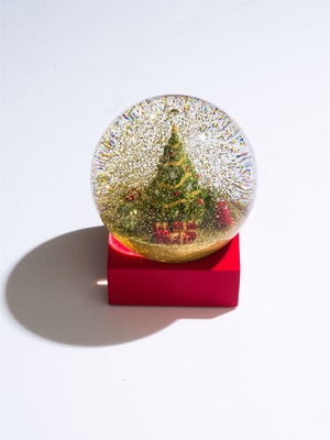 Holiday Tree Snow Globe 詳細画像 red