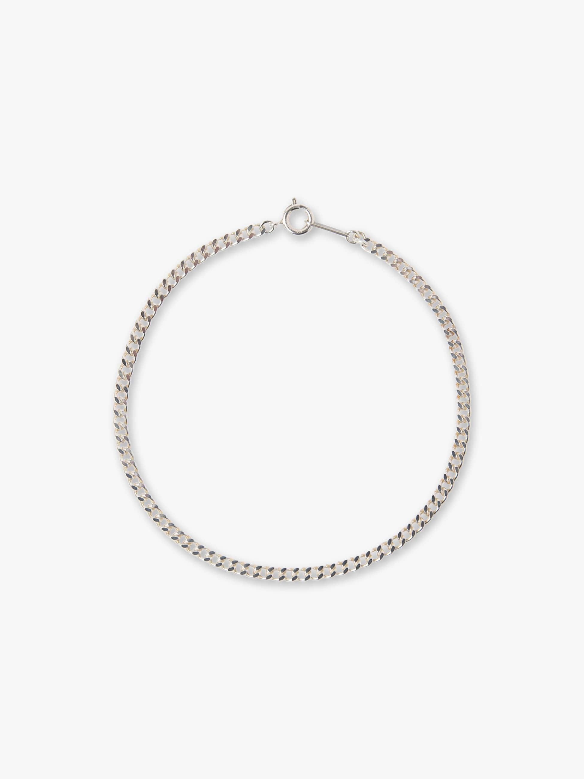Flat Curb Chain Bracelet (Men) 詳細画像 silver 1