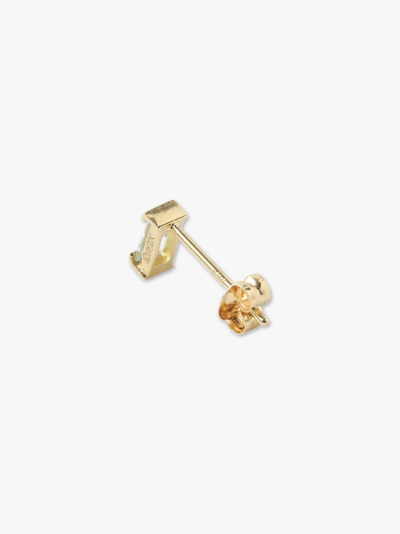 18K Birthstone Pierced Earring (March / Aquamarine) 詳細画像 yellow gold 2