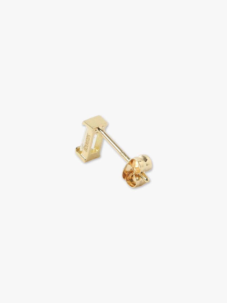 18K Birthstone Pierced Earring (April / Diamond) 詳細画像 yellow gold 4