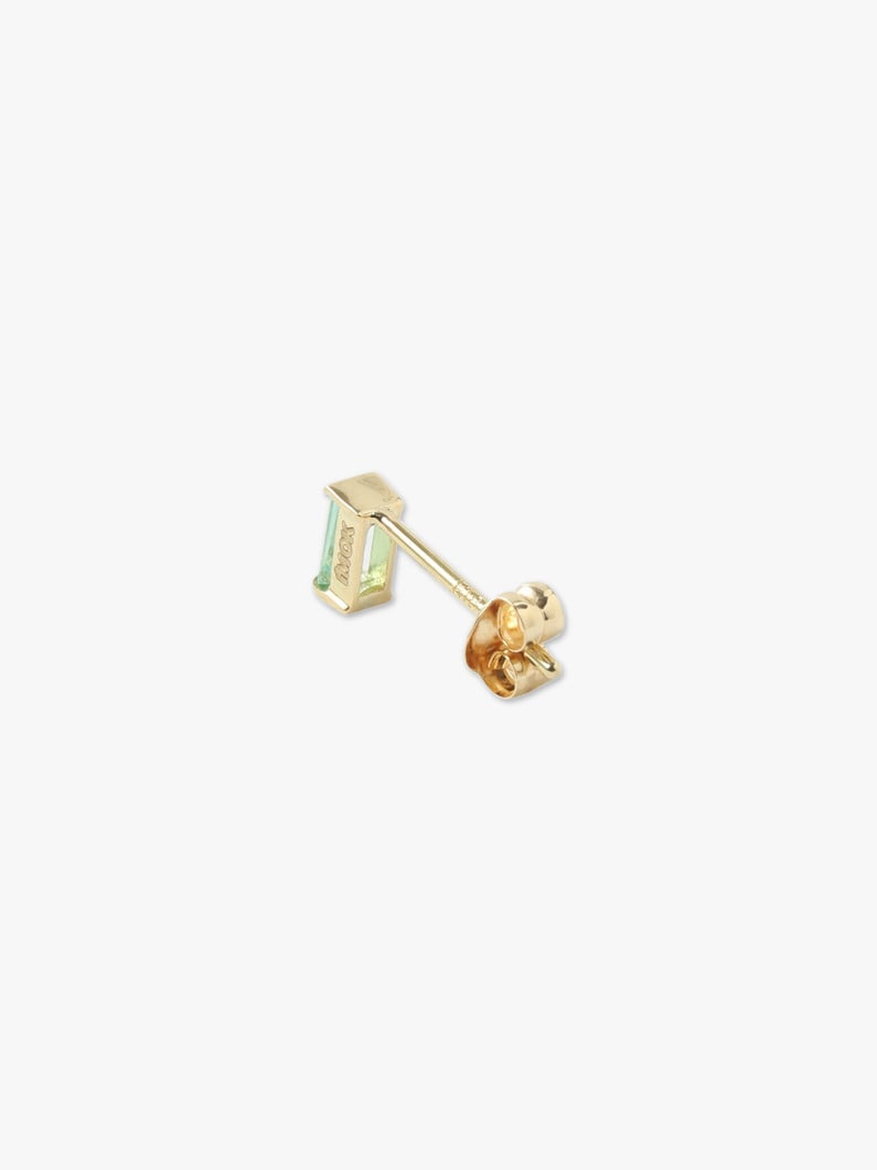 18K Birthstone Pierced Earring (May / Emerald) 詳細画像 yellow gold 2