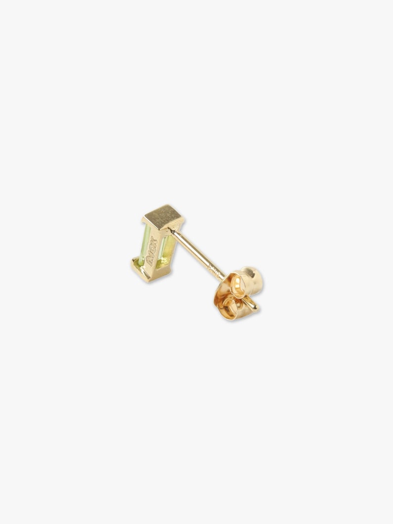 18K Birthstone Pierced Earring (August / Peridot) 詳細画像 yellow gold 3