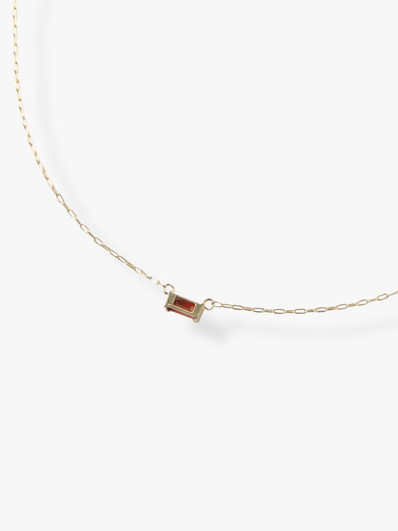 18K Birthstone Necklace (January / Garnet) 詳細画像 yellow gold 2