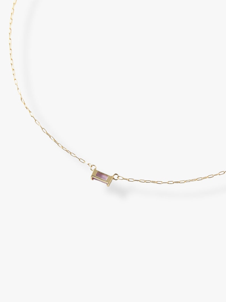 18K Birthstone Necklace (February / Amethyst) 詳細画像 yellow gold 2