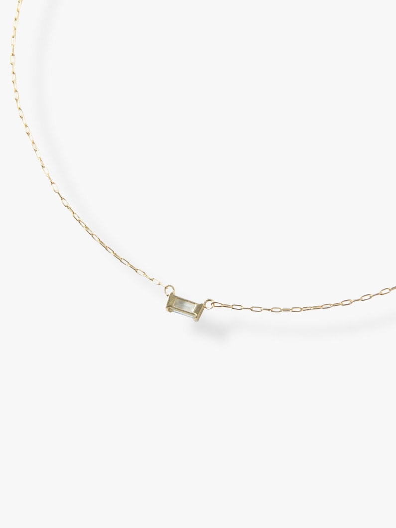 18K Birthstone Necklace (March / Aquamarine) 詳細画像 yellow gold 3