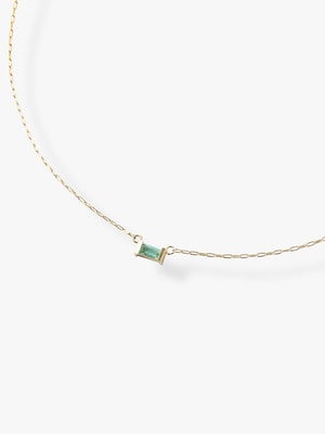 18K Birthstone Necklace (May / Emerald) 詳細画像 yellow gold