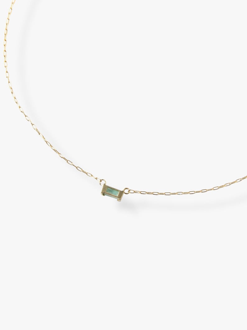 18K Birthstone Necklace (May / Emerald) 詳細画像 yellow gold 3