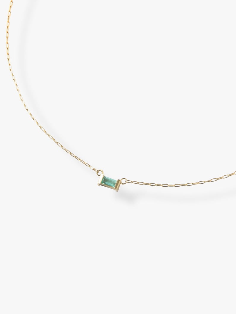 18K Birthstone Necklace (May / Emerald) 詳細画像 yellow gold 1
