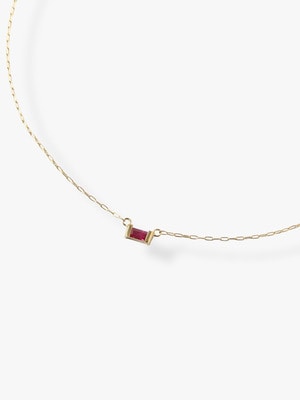 18K Birthstone Necklace (July/ Ruby) 詳細画像 yellow gold