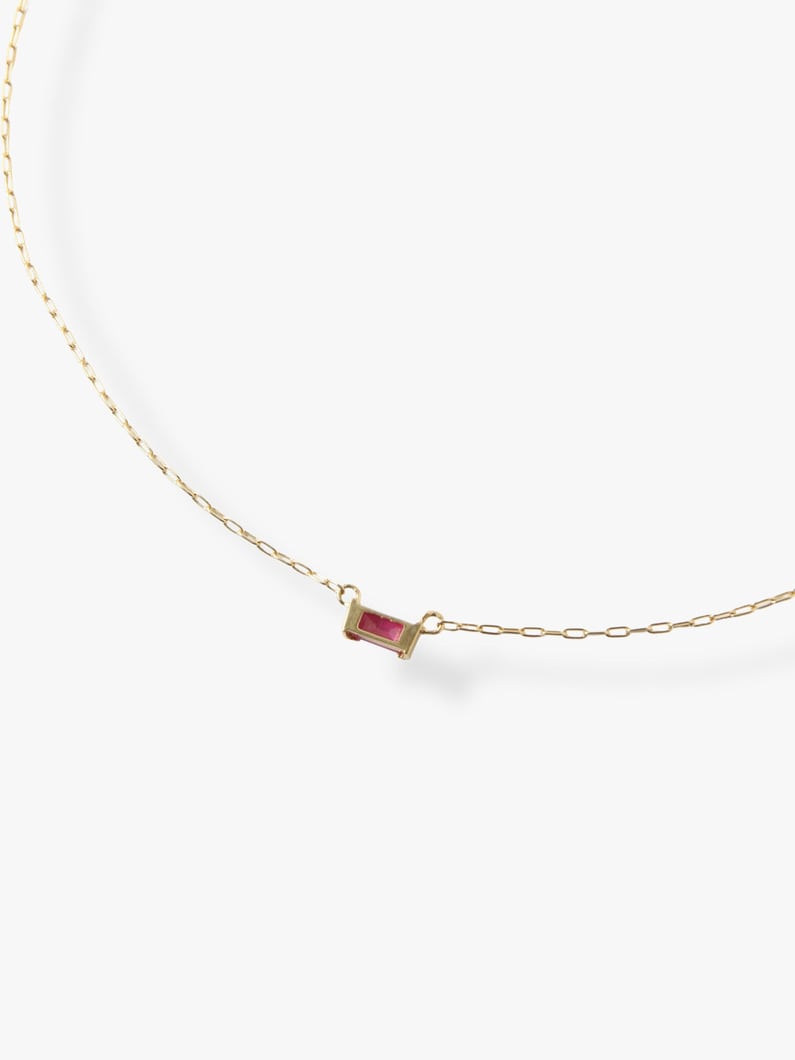 18K Birthstone Necklace (July/ Ruby) 詳細画像 yellow gold 3