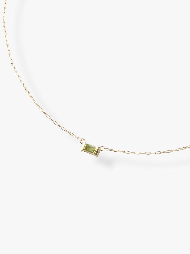 18K Birthstone Necklace (August / Peridot) 詳細画像 yellow gold 1