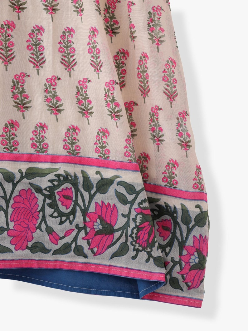 Cotton Silk Phool Print Yukari Dress 詳細画像 pink 8