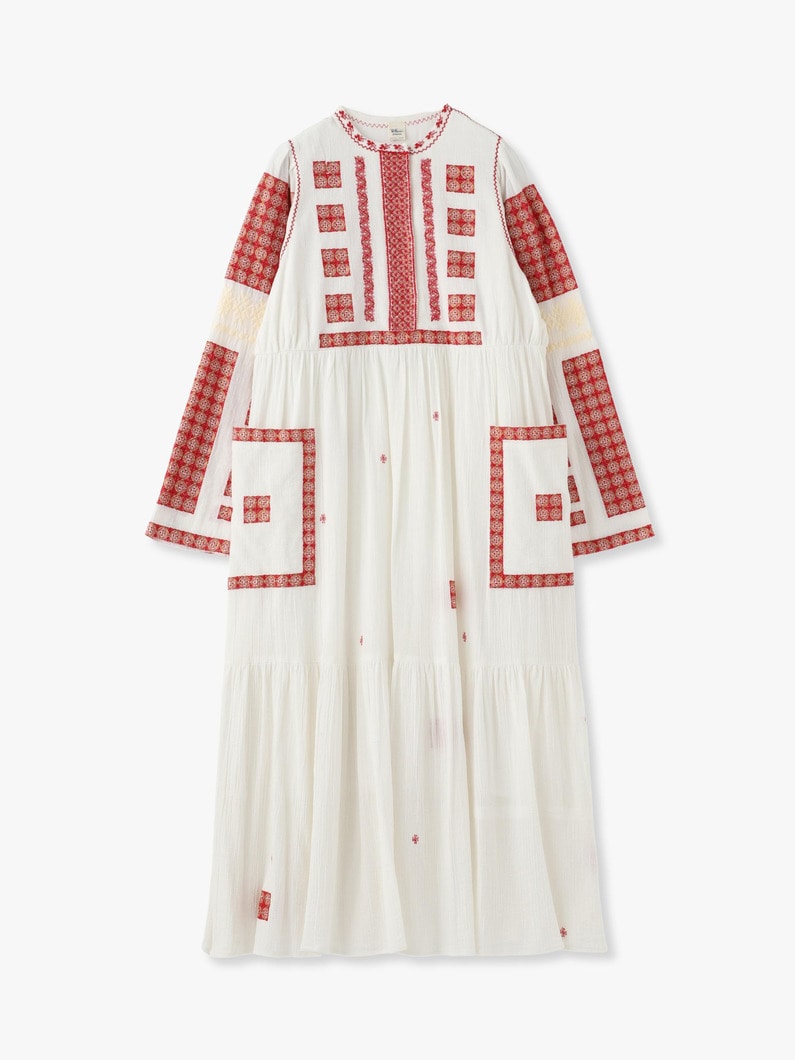 Mandala Embroidery Dress 詳細画像 red 4