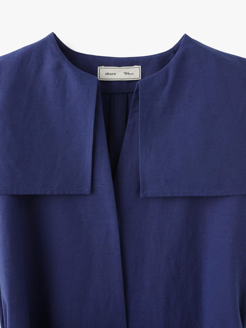 Botanical Cotton Linen Dress 詳細画像 dark blue 3